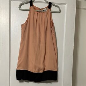 Peach& Black Sleeveless Mini Dress